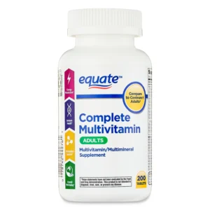 Equate Complete Multivitamin/Multimineral Supplement Tablets, Adults, 200 Count